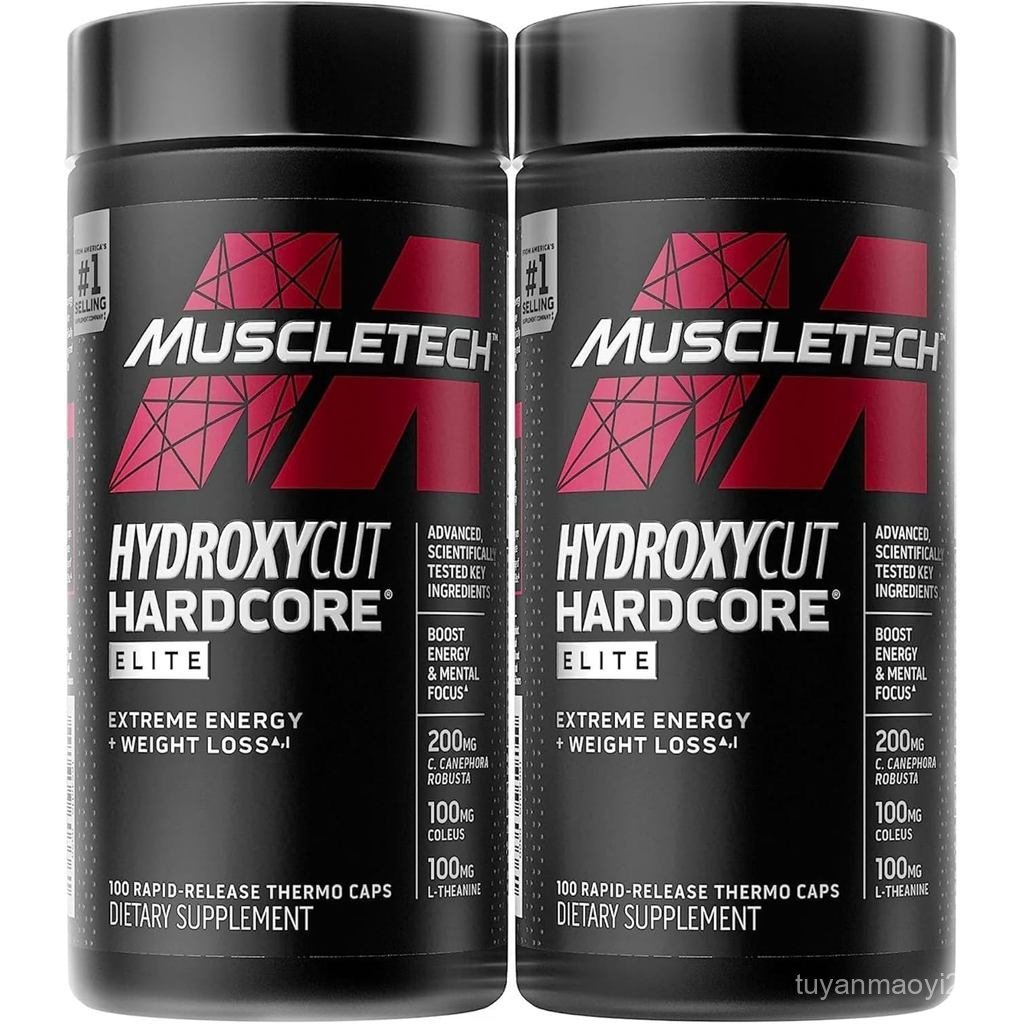 Hydroxycut Hardcore Elite 100 RapidRelease Thermo Caps Energy & for Men & Women 50 เสิร์ฟ (แพ็ค 2 ชิ