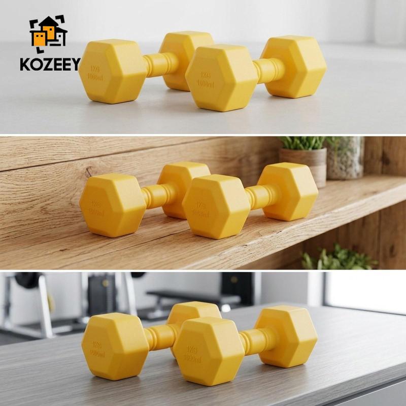 [KOZEEY] Kids Dumbbells Set อุปกรณ์ออกกําลังกายบาร์เบลพลาสติกแบบพกพาสําหรับกิจกรรมทางกายและโรงเรียนท