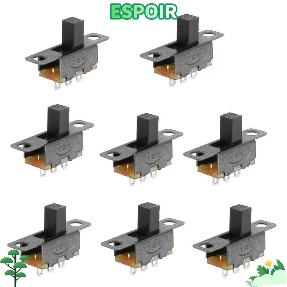IESPOIRHA 8 ชิ้น Micro Mini Toggle Switch, SS12F15VG6 DC 50V 0.5A สวิตช์สไลด์, แผง Mount 6 มม.3 ขา 2