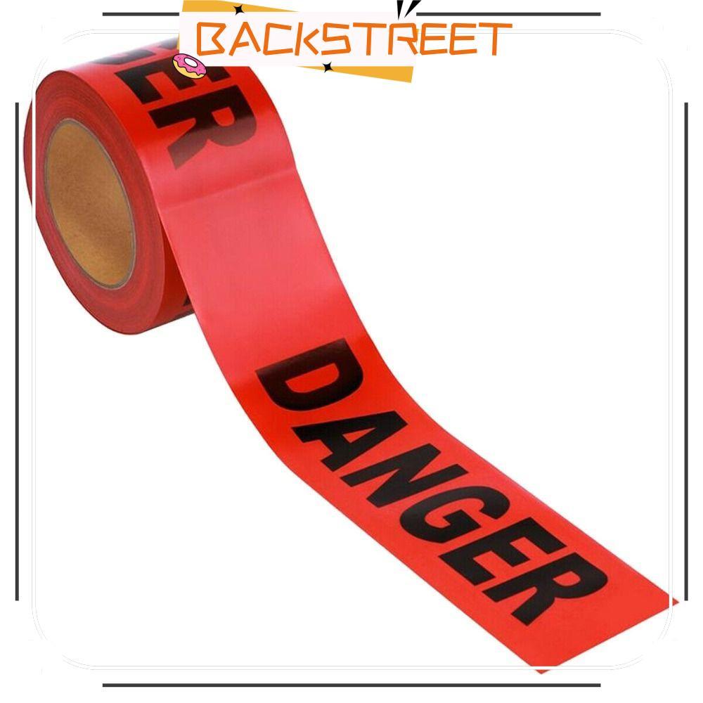 BACKSTAGE Caution Barrier Tape, 7.5 ซม.*100M Non-Adhesive Red Danger Tape, High vightening Roll Safe