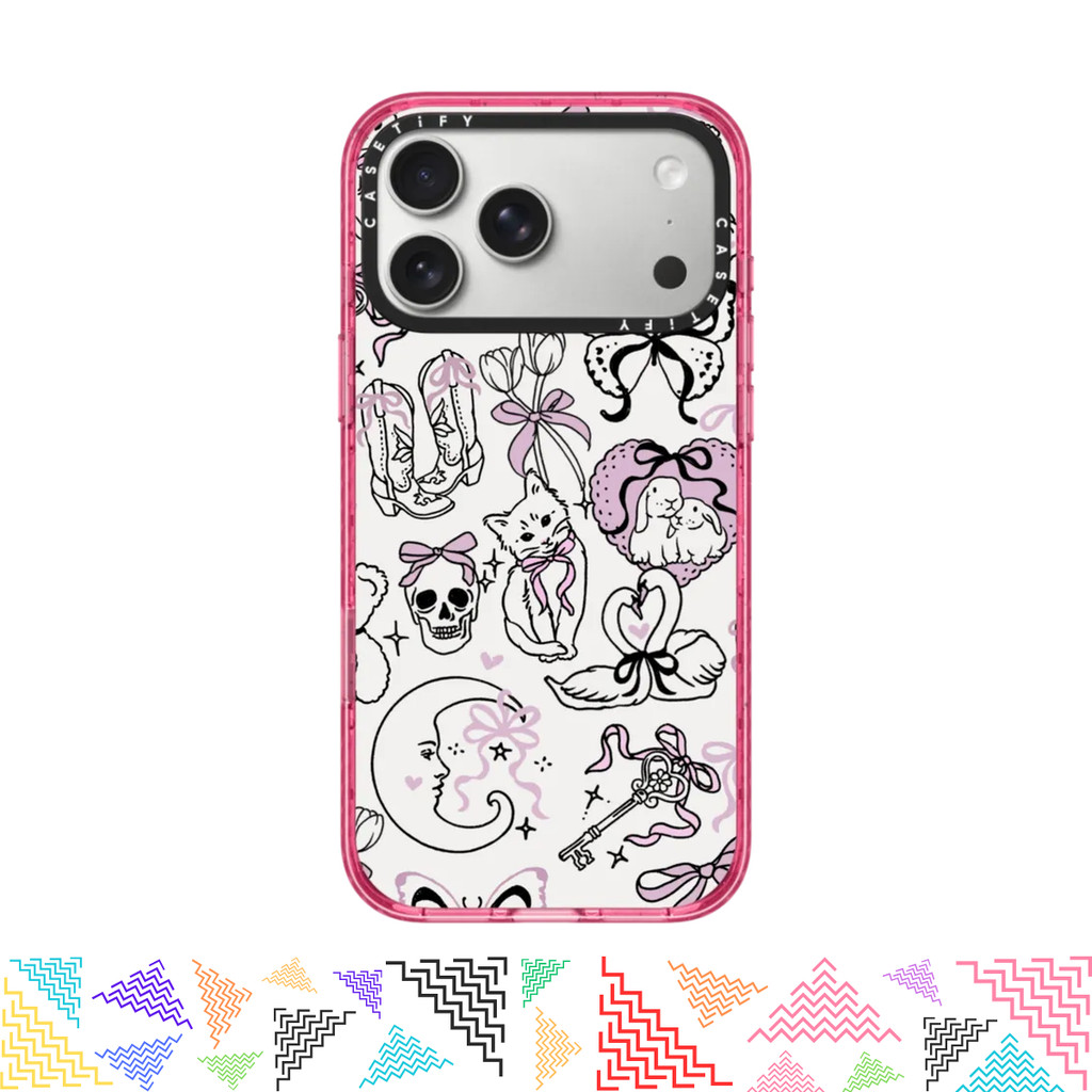 เคสมือถือ CASETiFY | Bow Coquette Stickers [Kira Cyan] For iPhone Samsung แท้ พร้อมส่ง เคสกันกระแทก