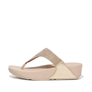 FITFLOP COMM-LULU GLITZ TOE-POST รองเท้าแตะแบบหูหนีบผู้หญิง รุ่น ET8-675 สี PLATINO