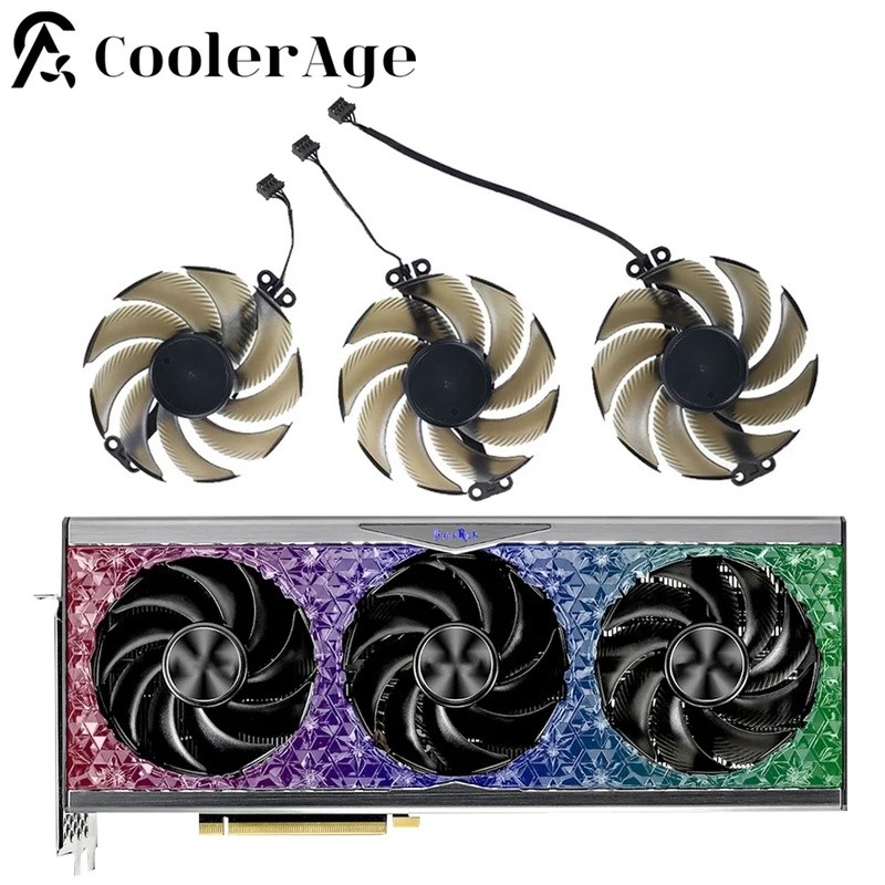 * สําหรับ Palit GeForce RTX 4080 4090 GameRock OmniBlack Video Card Fan RTX4080 RTX4090 Tow Ball Bea