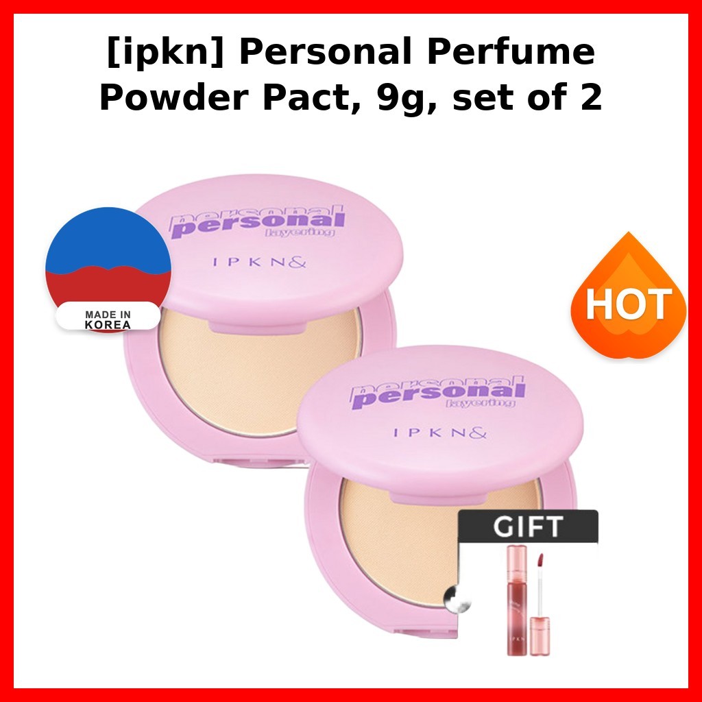 [ipkn] Personal Perfume Powder Pact, 9g, ชุด 2 / แป้งน้ําหอมเกาหลี / กลิ่นหอมติดทนนาน / ของแท้ 100% 