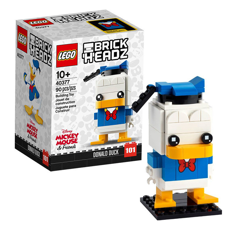 LEGO LEGO Disney Square Head Boy 40377 Donald Duck 40378 Goofy Building Block ของเล่น