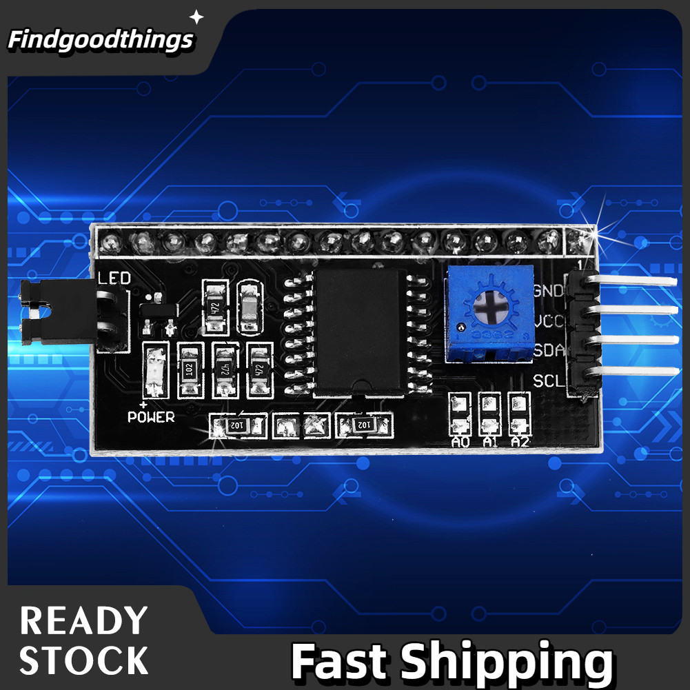 Findgoodthings Findgoodthings LCD1602 อะแดปเตอร์ IicI2c I2C อินเทอร์เฟซ LCD Lcm1602 5v Converter โมด