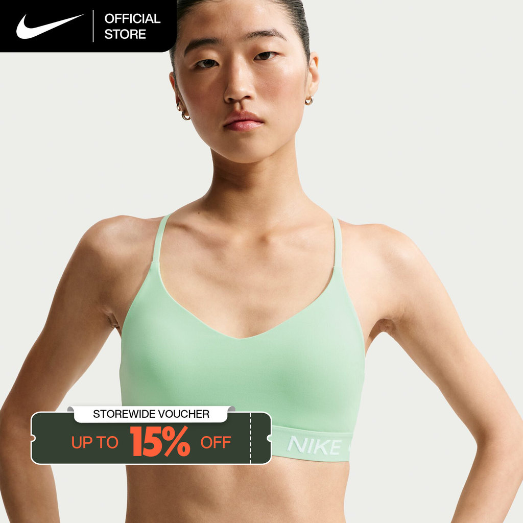 Nike Women's Indy Light Support Padded Adjustable Sports Bra - Cucumber Calm [FD1063-391]
