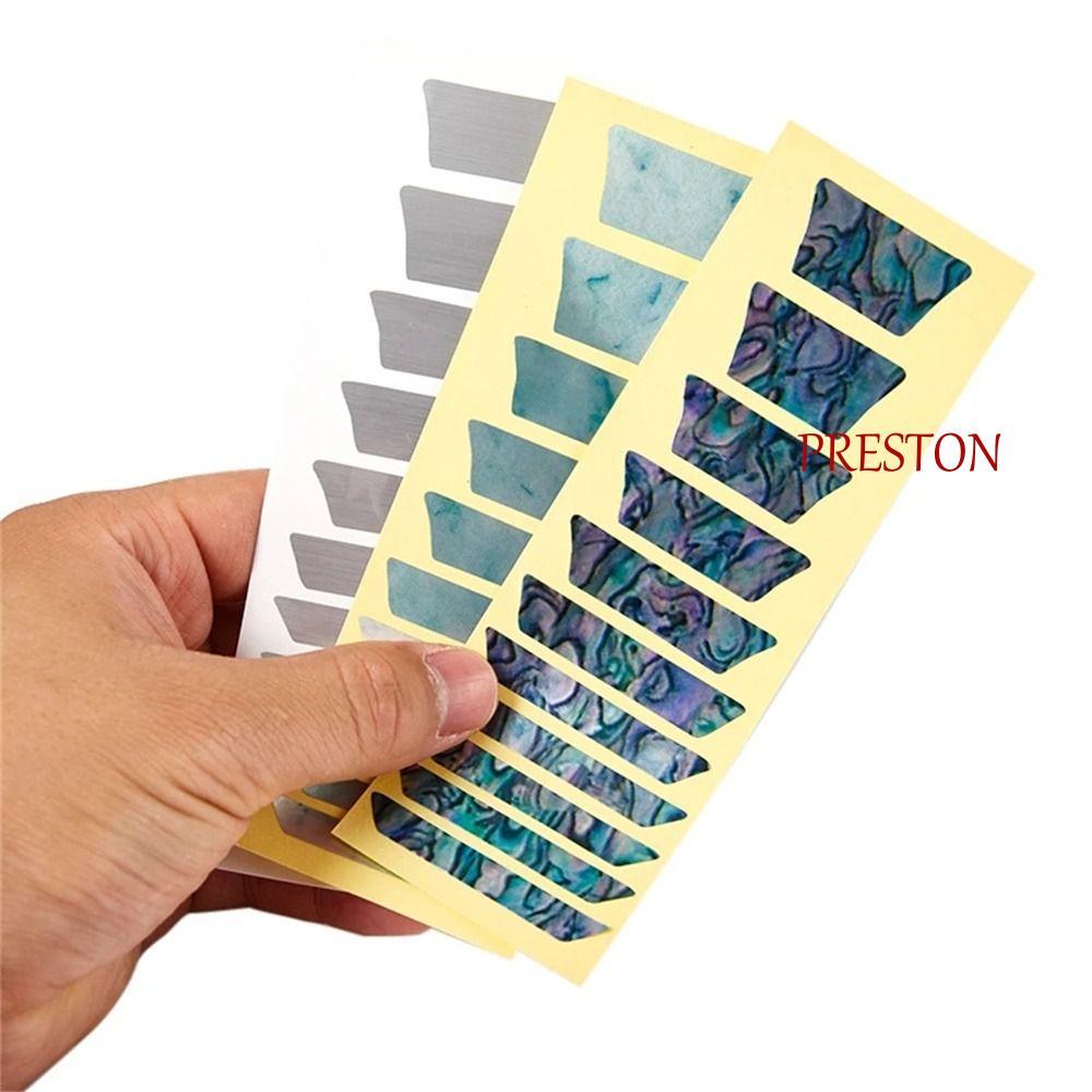 PRESTON สติกเกอร์เบส 22 รูปแบบกีตาร์ไฟฟ้าเครื่องดนตรีกีตาร์ Inlay สติกเกอร์ Guitarra อุปกรณ์เสริมกีตาร์ Decals