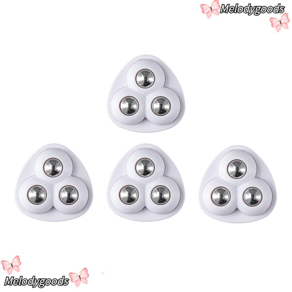 MELODG 4/16 ชิ้น Sticky Swivel Pulley เฟอร์นิเจอร์วางถังสีขาว Universal Self-กาวล้อ