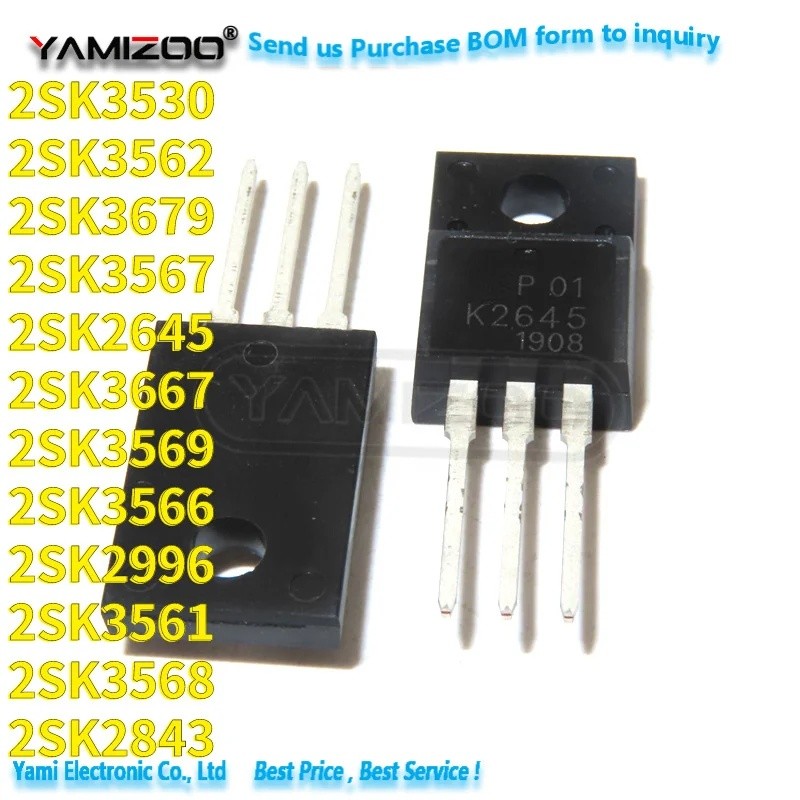 5PCS 2SK3568 K3568 2SK3569 K3569 2SK3567 K3567 2SK3566 K3566 2SK3562 2SK3562 2SK3561 K3561 K3561 2SK