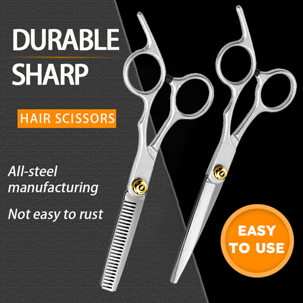 6นิ้ว กรรไกรตัดผม Professional Haircuts ซอยผม สำหรับมืออาชีพ ใบมีดคม แข็งแรง