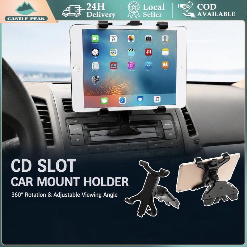 Car CD Slot Mount Holder Stand 7-11 นิ้วแท็บเล็ต / Universal Stand Holder Mount Slot ทนต่อการสึกหรอ 