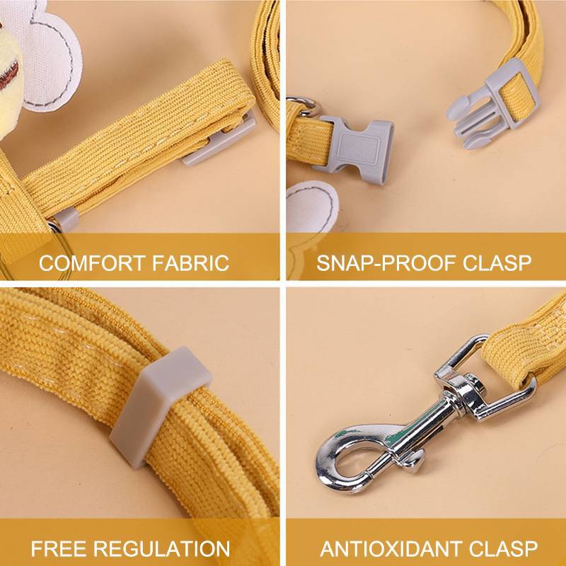 Viegozoer Cat Harness & Leash Set, Cats Escape Proof - Cute Bee Plaid Lightweight Soft Harness MY