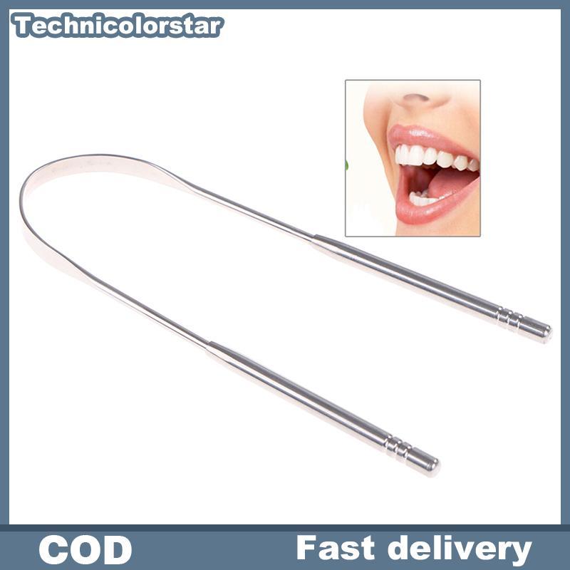 Trsr 1 ชิ้นสแตนเลสลิ้นทําความสะอาด Scraper Oral Care Bad Breath Sweeper เครื่องมือ Jelly