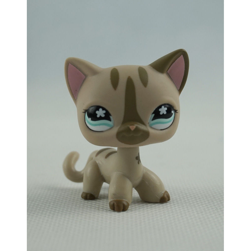 Littlest Pet Shop Action Figure  #468  ฟิกเกอร์ CAT Kid Toy LPS สีเทา