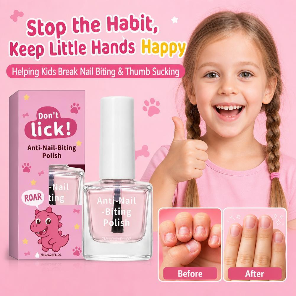 Soug Kids Anti Nail Bites Polish แบบพกพา 7ml หยุดเล็บกัดสําหรับเด็ก E2o0