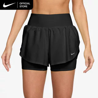 Nike Dri-FIT Women's Flow High-Waisted 2-in-1 Running Shorts - Black [IF1498-010]