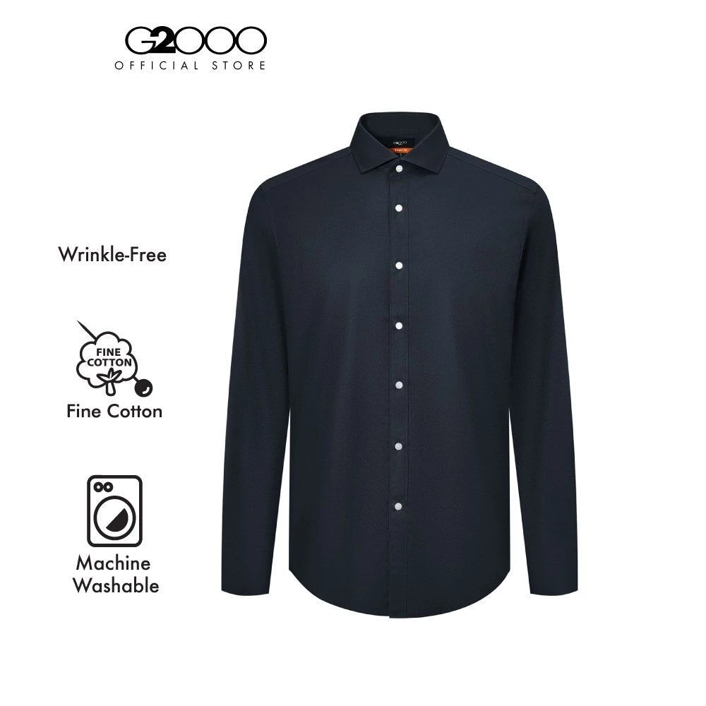 G2000 เสื้อเชิ้ตแขนยาวแบบทางการสำหรับผู้ชาย ทรง Smart Fit รุ่น 4112196278 NAVY