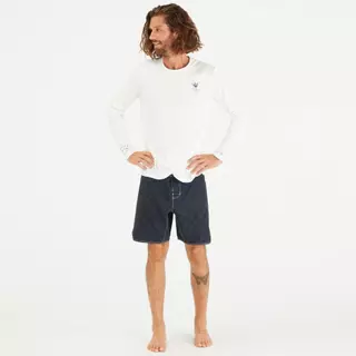 Decathlon Men’S UV Protection Long-Sleeved Surf T-Shirt Upf50+ เสื้อยืดใส่โต้คลื่นแขนยาว กันยูวี สำหรับผู้ชาย - White