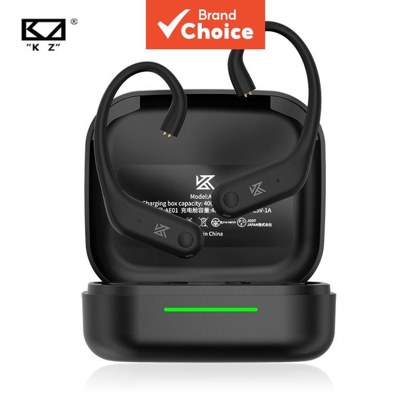 KZ AE01 C Pin อัพเกรดสาย TWS หูฟังไร้สายหูตะขอชุดหูฟังหูฟังเสียงไฮไฟพร้อมเคสชาร์จสําหรับ ZS10PRO EDX