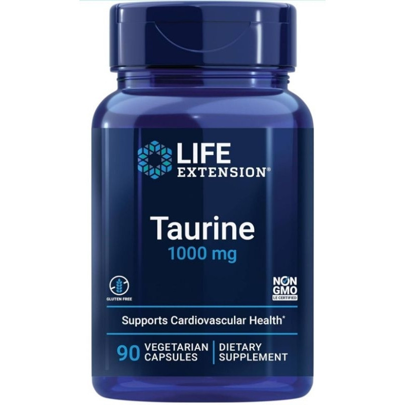 พร้อมส่ง: LifeExtension Taurine 1000mg, 90 แคปซูล QHT2
