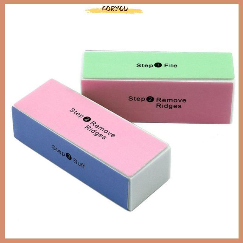 FORYOU 1pcs Nail Art Sanding Shiner Buffer 4 Ways Polish Sanding File Blo Product