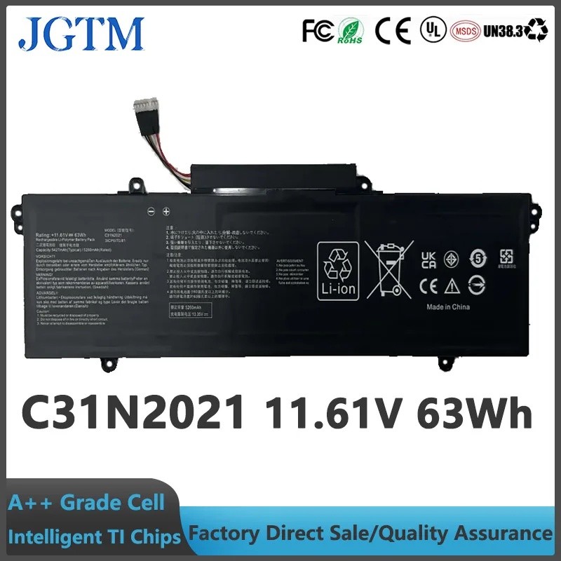 C31N2021 11.61V 63WH แบตเตอรี่แล็ปท็อปสําหรับ Asus Zenbook 14 Flip Oled Un5401 14x Ux5401z UX5401 UX