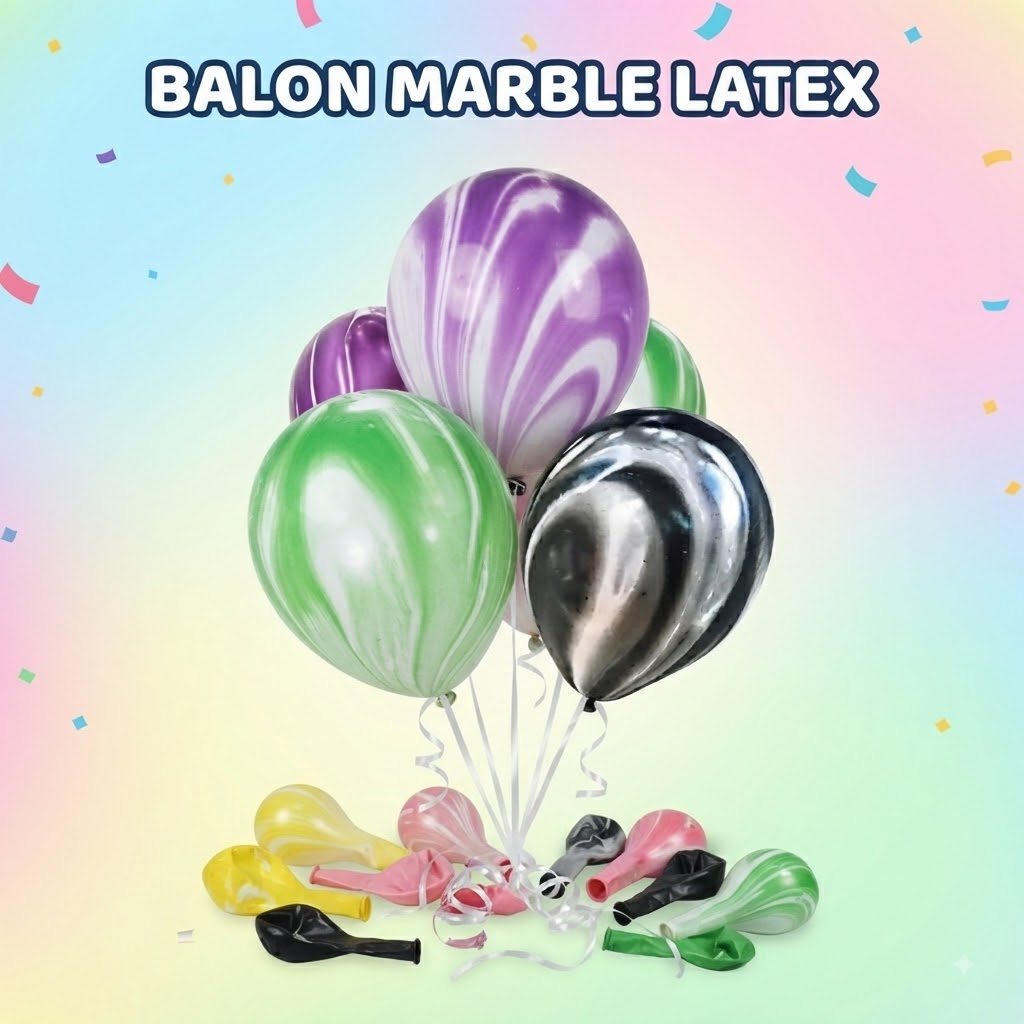 AC MARBLE BALLOON / MARBLE LATEX BALLOON