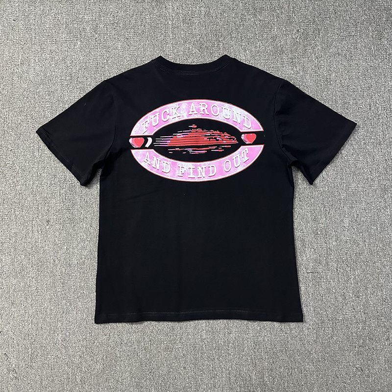 VLONE FOG VLONE FOG Corteiz พิมพ์ตัวอักษรเสื้อยืดแขนสั้นผู้ชายผู้หญิงหลวมฤดูร้อนรอบคอสบายๆ ins