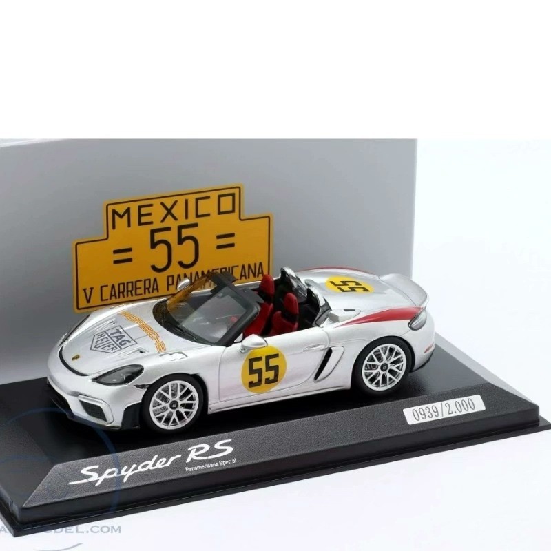[คลังสินค้าพร้อมชุดเดียว] Porsche Porsche Original Minichamps Mini Cut OEM 981 Spyder 20241/43 Color