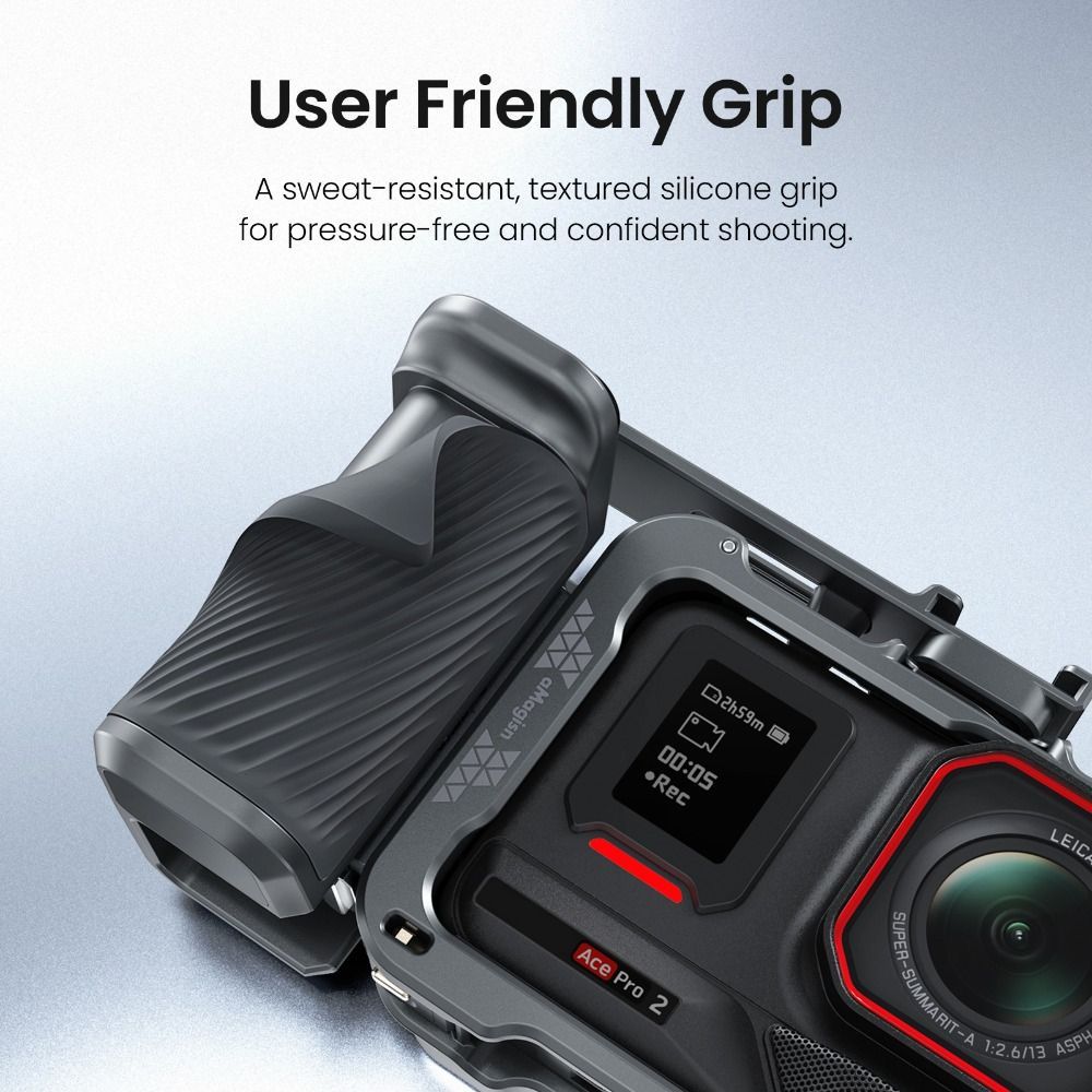 อลูมิเนียม Xplorer Grip Kit Handle Street Grip Vlog สําหรับ DJI Action 5Pro/4/3/Insta360 Ace Pro 2/G