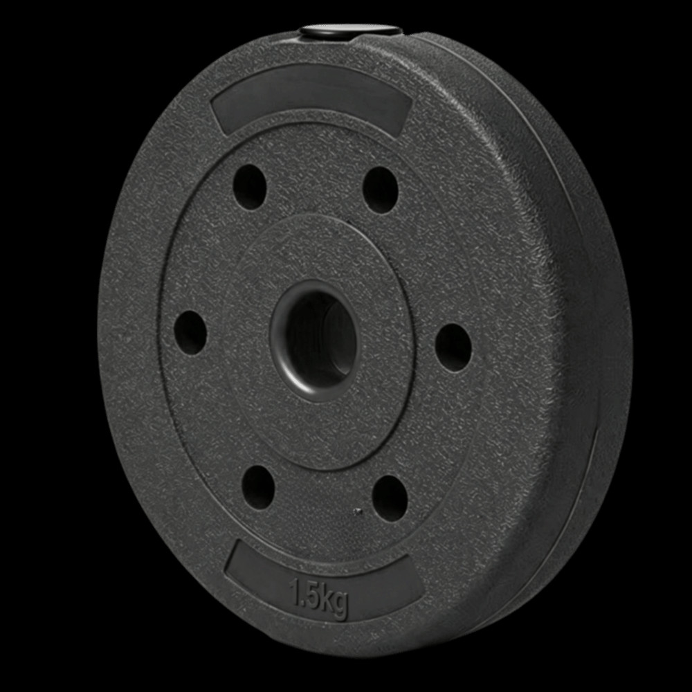 QOEFSY Barbell Weight Plate, Round Shape Weight Marked Cast Iron Weight Plate, Coated Surface Solid 