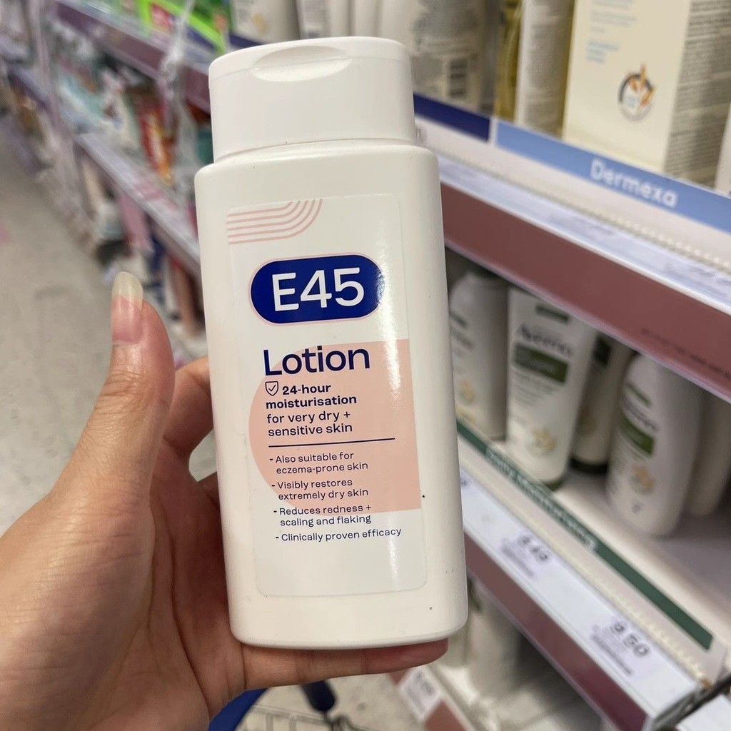 British E45 Lotion Moisturizer 200ML Body Lotion Super Moisturizing Moisturizing Sensual Skin สําหรั