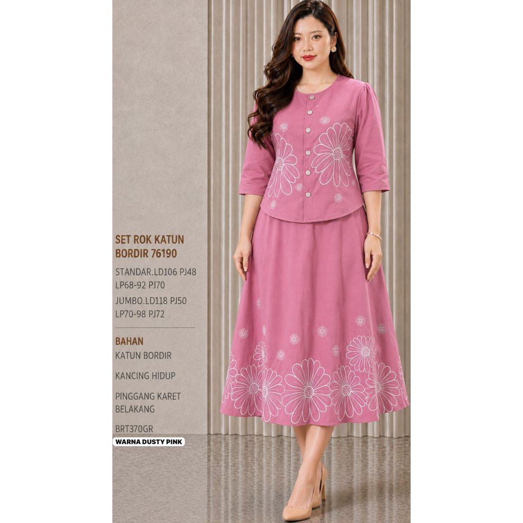 KATUN EMBROIDERED COTTON SKIRT SET 76190 370GRAM ขายดีที่สุด