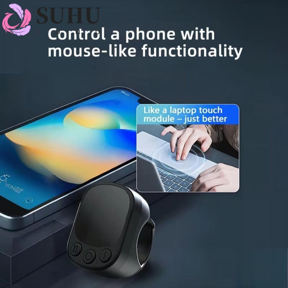 SUHU Touchscreen Controller, srolling Function Auto Screen Clicker Bluetooth Ring Remote, ต่อเนื่อง 