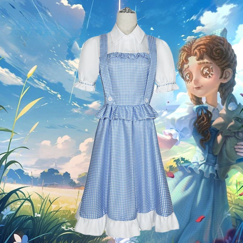 ชุดคอสเพลย์ Identity V Dorothy สไตล์เดียวกับเกมคอสเพลย์ 2D ชุดแม่บ้านโลลิต้าครบชุด