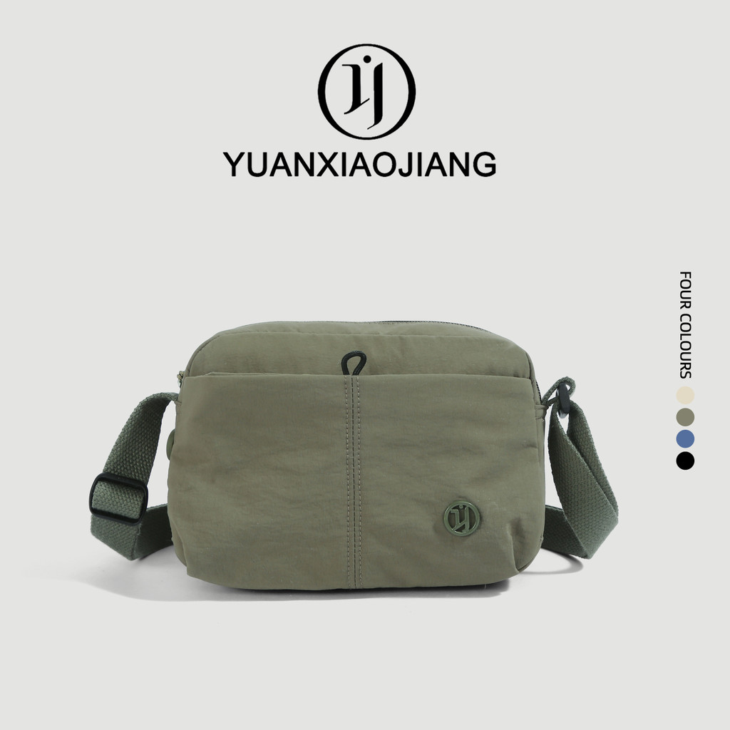 YUANXIAOJIANG กระเป๋าสะพายข้างผู้ชายผู้หญิงสไตล์ญี่ปุ่นยูนิเซ็กส์แมทช์คู่มี4สี