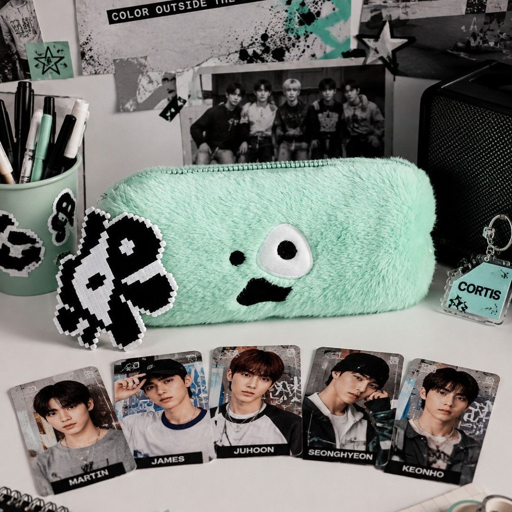 Cortis Merchanded Plush Pencil Case Korean Niche Student Stationery Box ball Chase