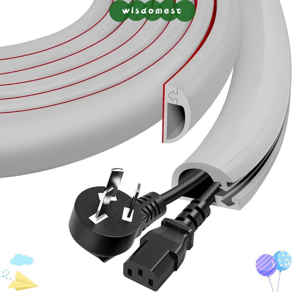 WISDOMEST สายไฟ Hider, Raceway Self-Adhesive Cable คอนซีลเลอร์, Professional 1m ยืดหยุ่น PVC Wire Hi