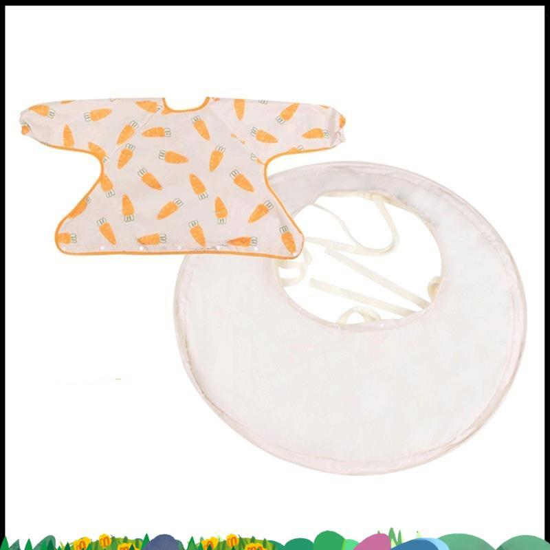 Super Infant Feeding Table Cover for Chair- Mess-Proof Smock Long Sleeves for Infant Bib, ยึดติดกับ 