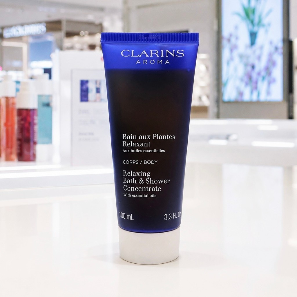 Clarins Relaxing Bath & Shower Concentrate 100 ml  (ป้ายไทย) เจลอาบน้ำสูตรเข้มข้น