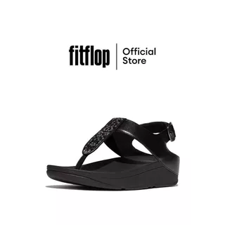FITFLOP FINO CRYSTAL-MIX T-STRAP รองเท้าแตะแบบรัดส้นผู้หญิง รุ่น IU5-090 สี BLACK
