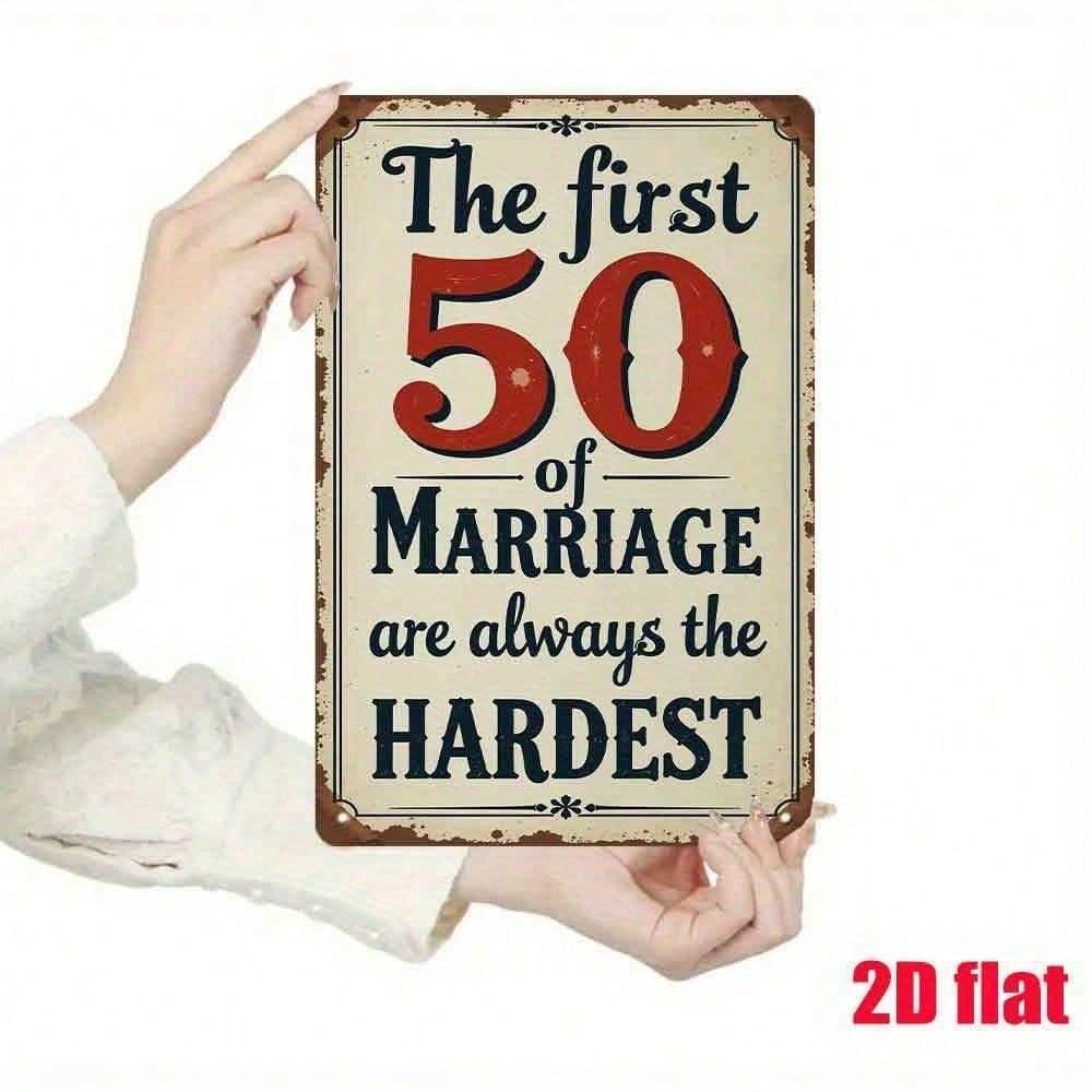 CIFbuy Vintage 50th Anniversary ป้ายดีบุกกันสนิมโลหะตกแต่งผนัง Retro Home Cafe