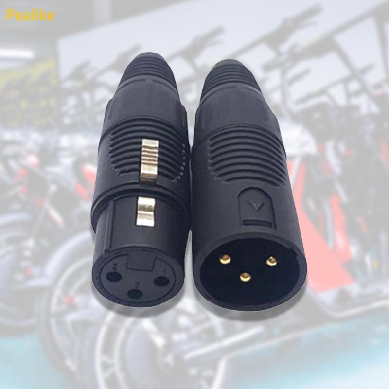 Pealike Wearproof 3Pin XLR Connector 3 Pin ชายหญิงปลั๊กแจ็คสําหรับสาย E-bike