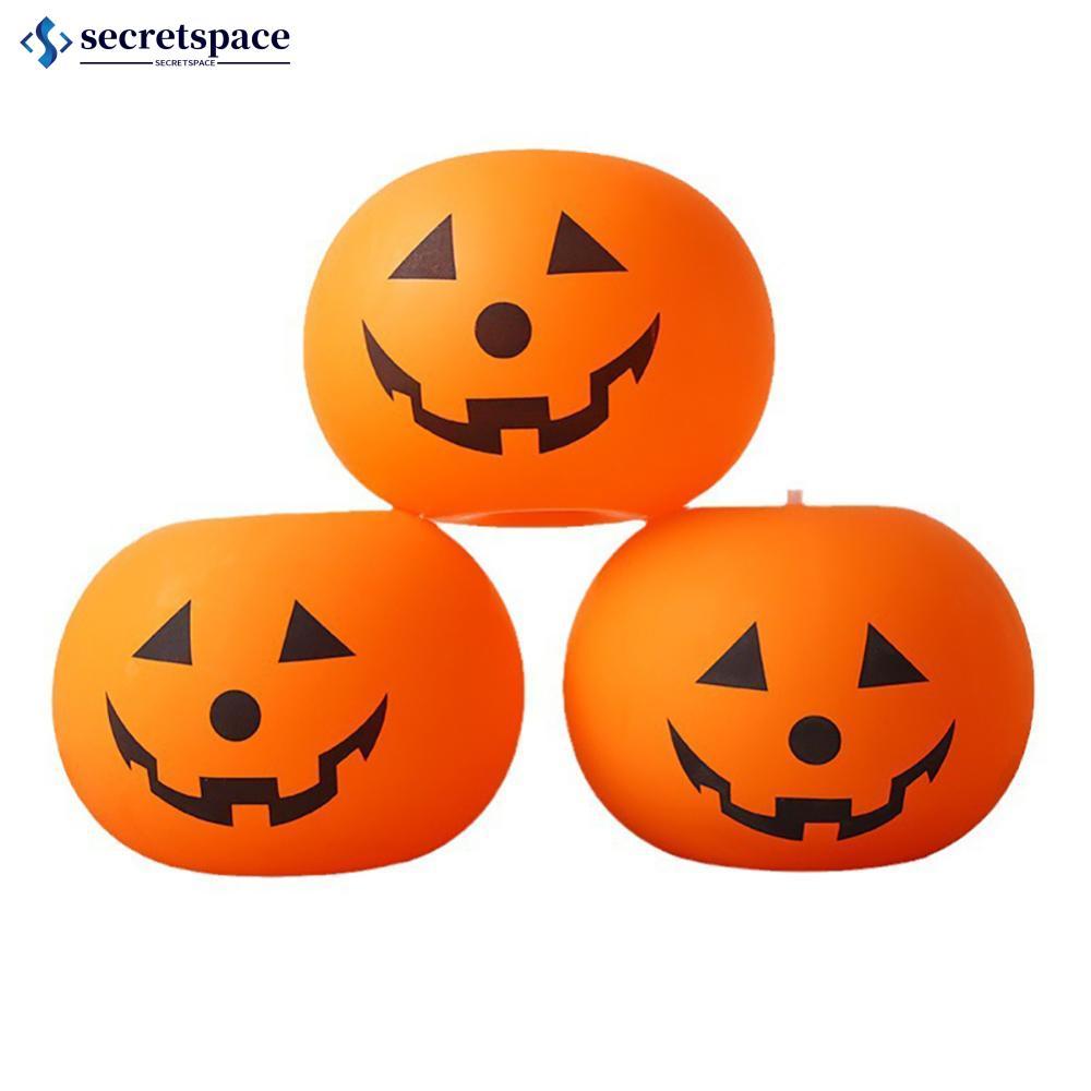 SECRETSPACE ฮาโลวีนฟักทอง LED บอลลูนโคมไฟตกแต่ง Light-Up บอลลูนพองสําหรับ Holiday Party Photo Prop ต