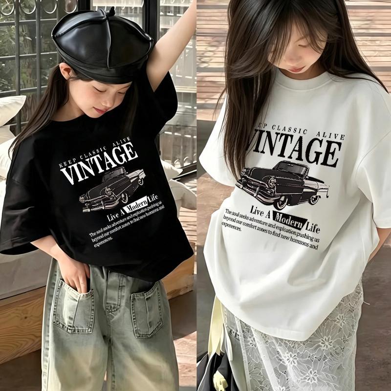 Lsingers เด็กผ้าฝ้าย 100% เด็กสไตล์เกาหลีเสื้อยืด Unisex Cotton Tops 6-13 ปีเด็กหญิงและเด็กชายคลาสสิ