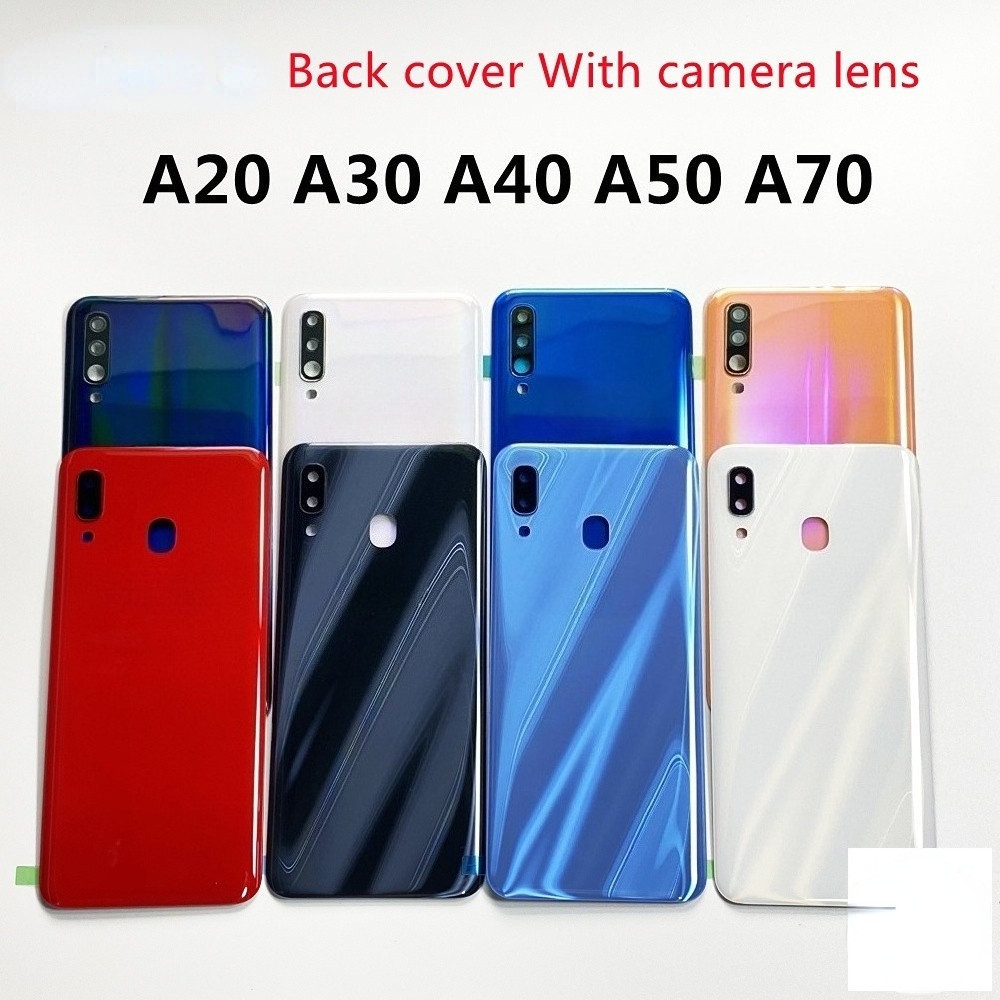 สําหรับ SAMSUNG Galaxy A20 A205 A30 A40 A405 A50 A505 A70 2019 ฝาหลังแบตเตอรี่ชิ้นส่วนด้านหลังกรณีเปลี่ยนที่อยู่อาศัย