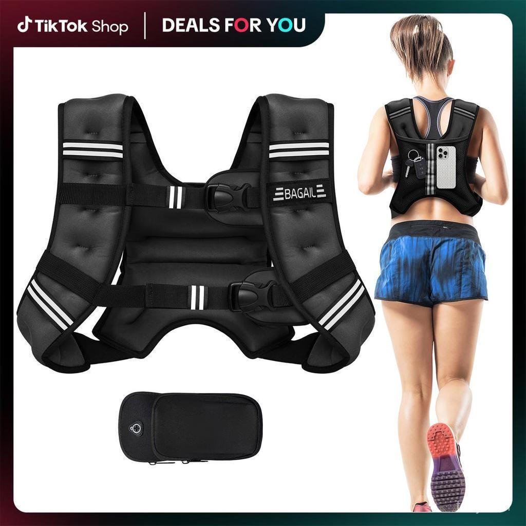 HolidayHaulBAGAILWeightedVest,5lbs/8lbs/10lbs/12lbs/15lbs/20/25lbs/30lbsWeightwestwithDetachablePhon