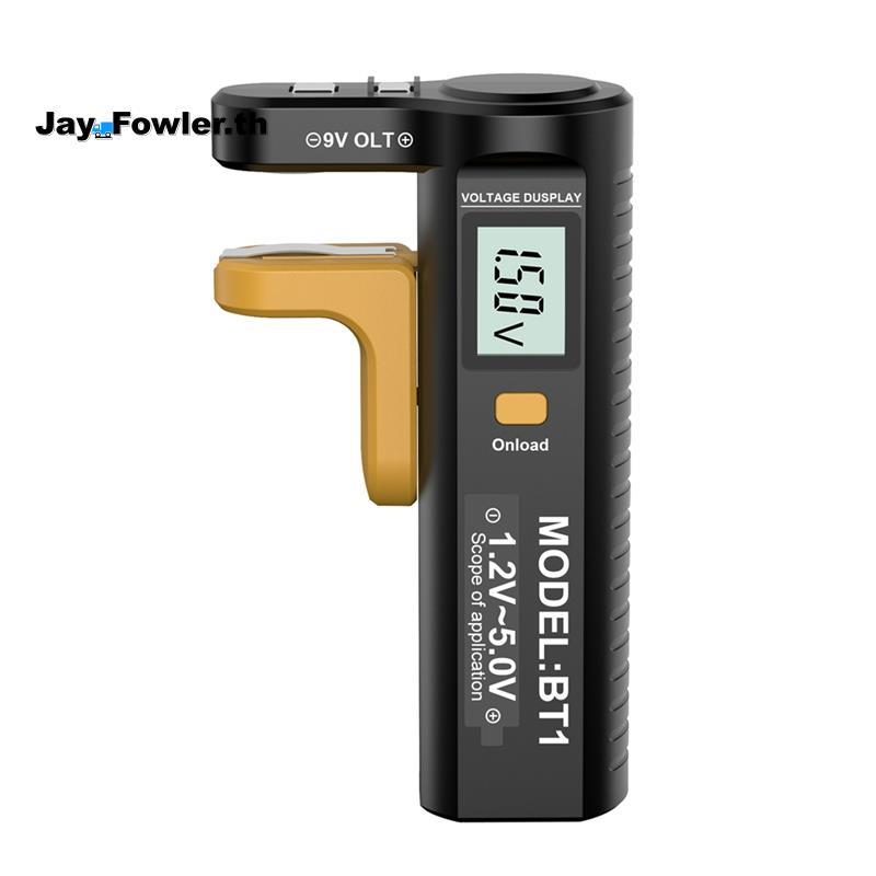 [Jay_Fower]เครื่องทดสอบแบตเตอรี่ดิจิตอลจอแสดงผล LCD AA/AAA/C/D/9V/1.5V ปุ่มเซลล์แบตเตอรี่เครื่องตรวจ