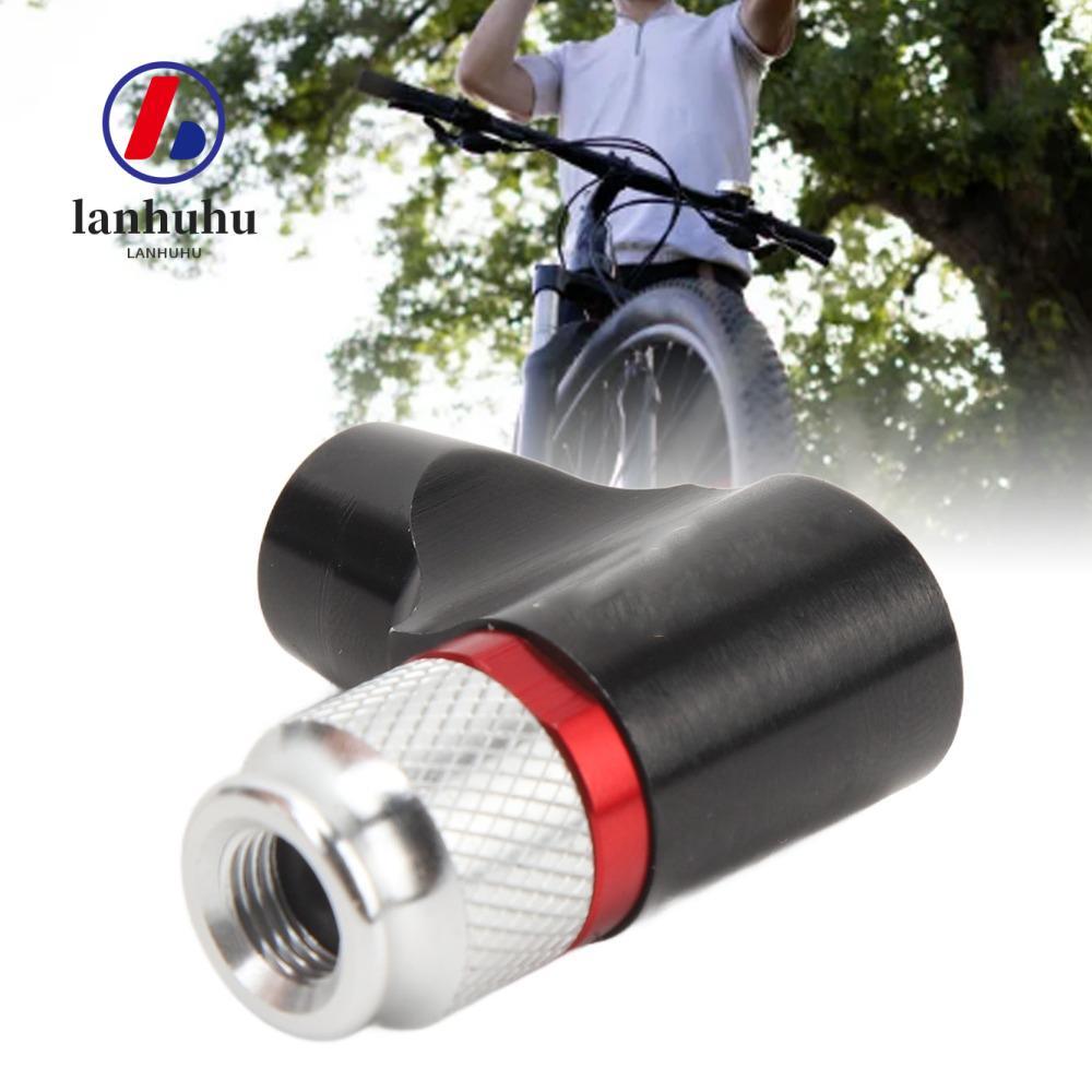 LANHUHU จักรยาน CO2 Inflator, สีดําอลูมิเนียม CO2 จักรยานยาง Inflator, แขนโฟมน้ําหนักเบา Presta และ 